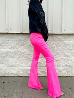 Have It All Hot Pink High Rise Flares