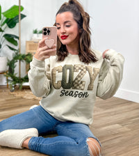 Faux Yarn Cozy Season Graphic Top