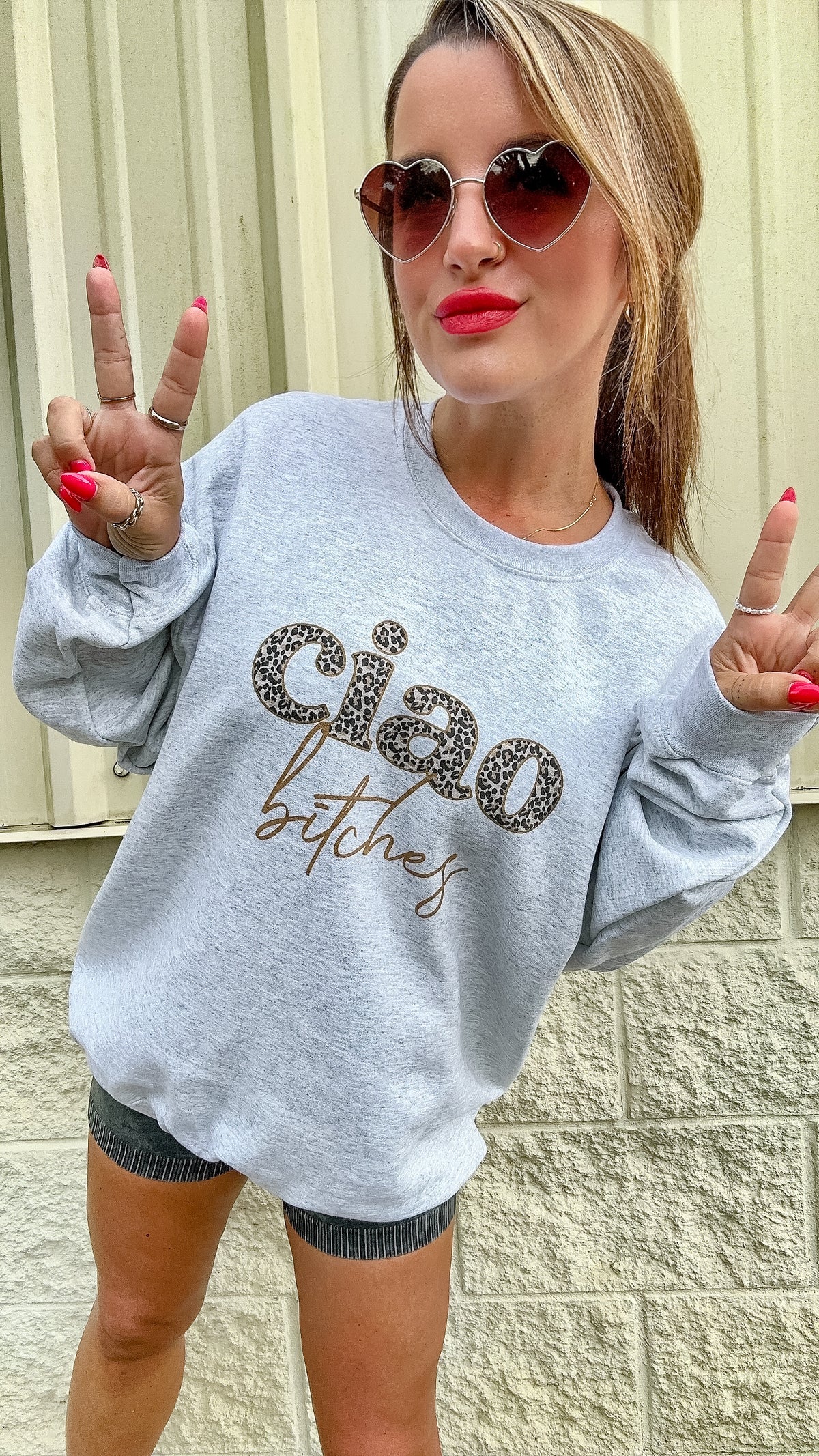 Leopard Ciao Graphic Top