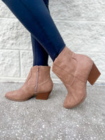 Taupe Cowboy Bootie