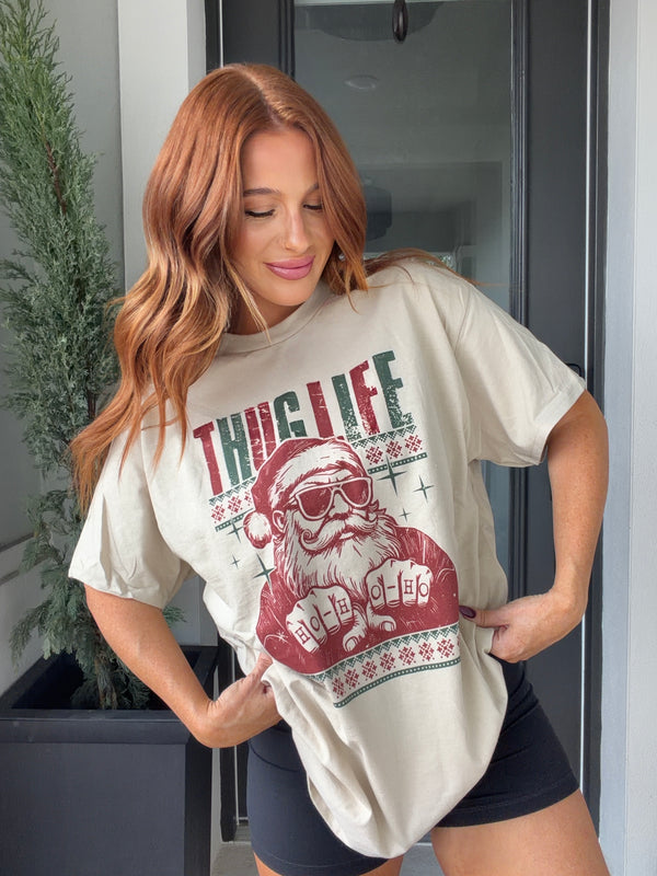 Santa Thug Graphic Top