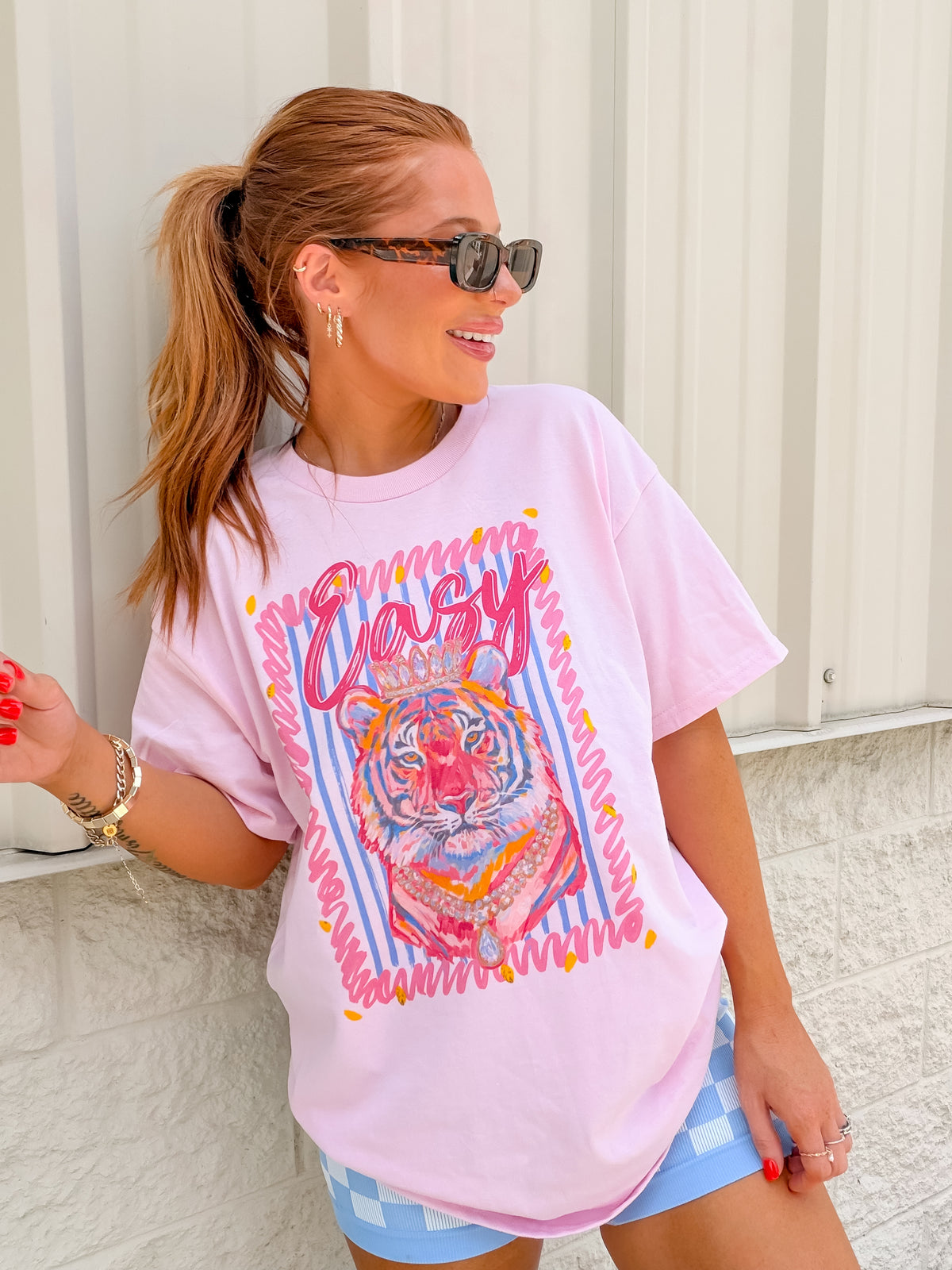 Preppy Tiger Graphic Top