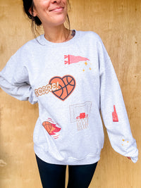 Basketball Sticker Trend Graphic Pullover