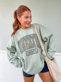 Camo Sweater Weather Graphic Pullover