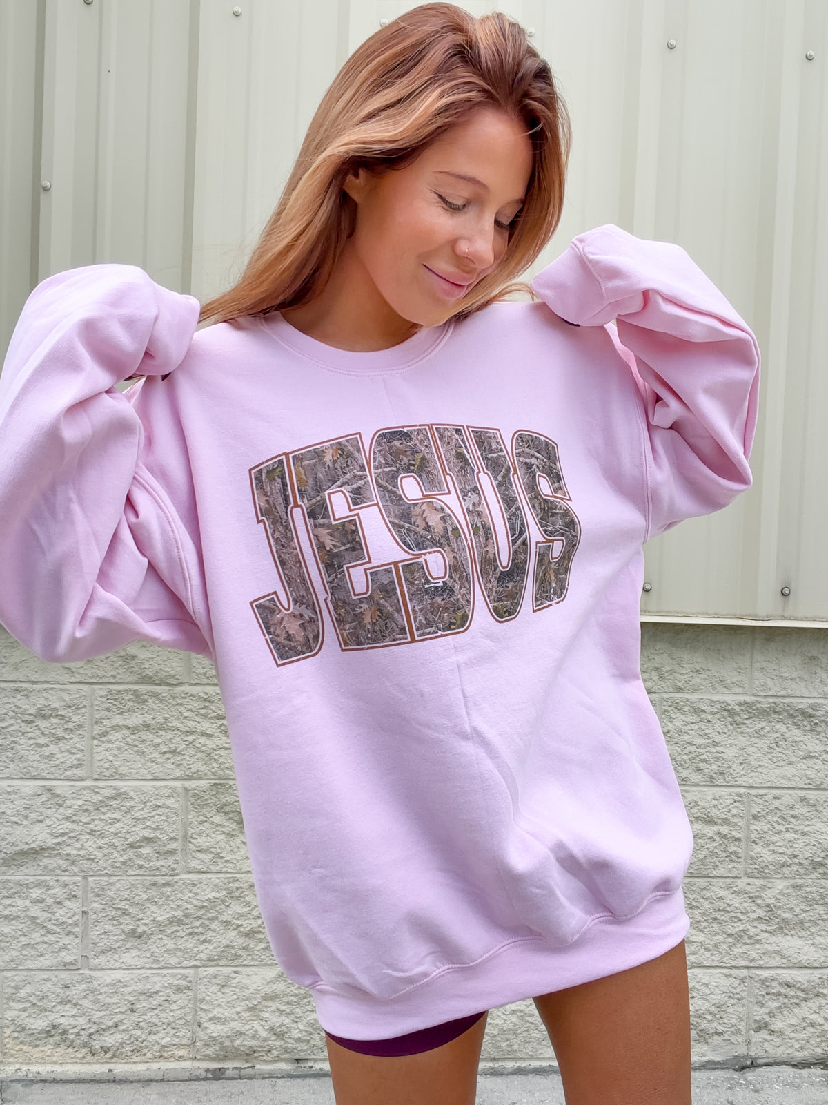 Camo Jesus Graphic Top