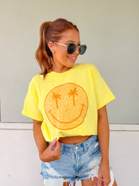 Palm Peachy Graphic Top