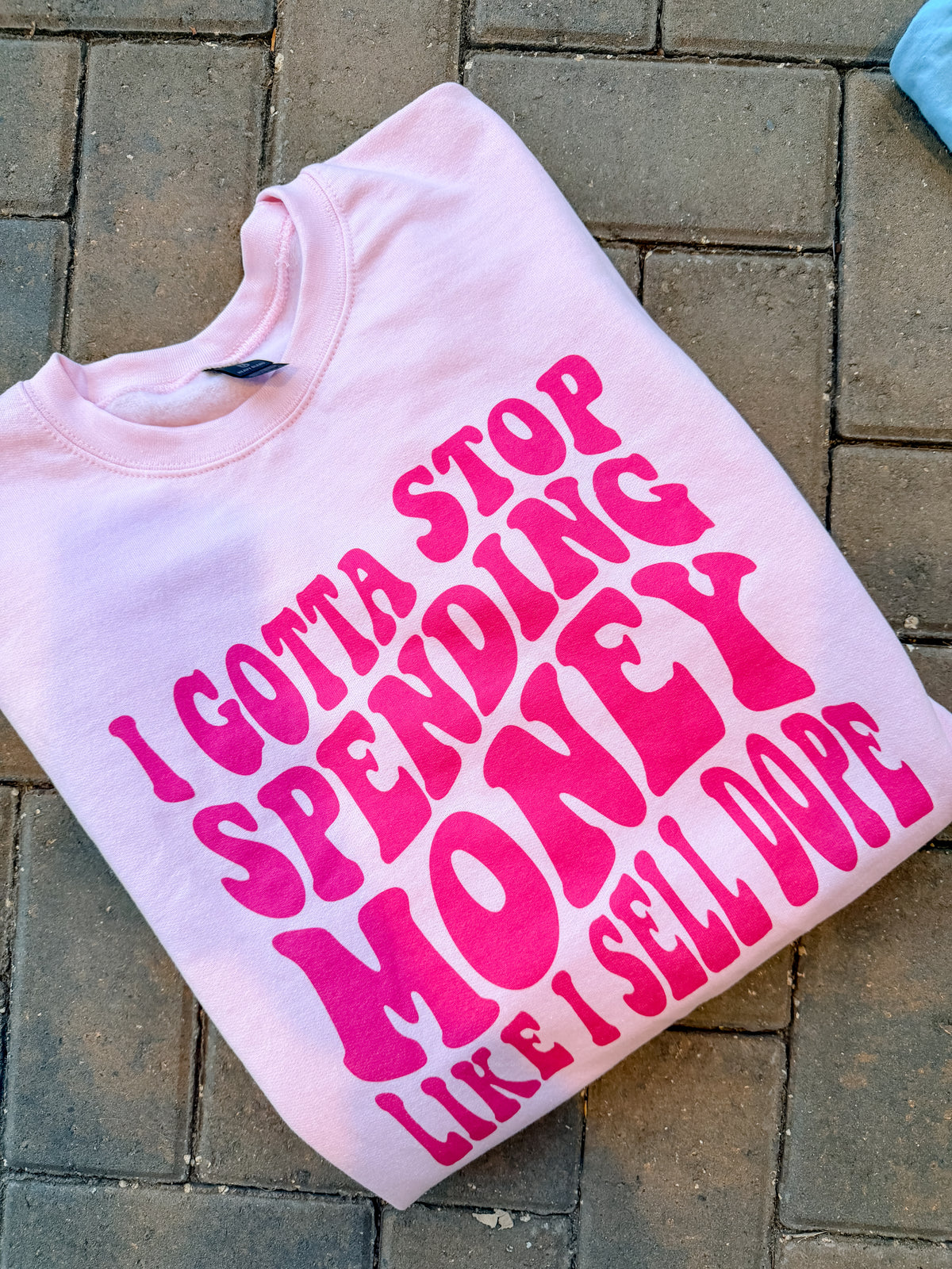 Stop Spending Money Graphic Pullover C.O.C