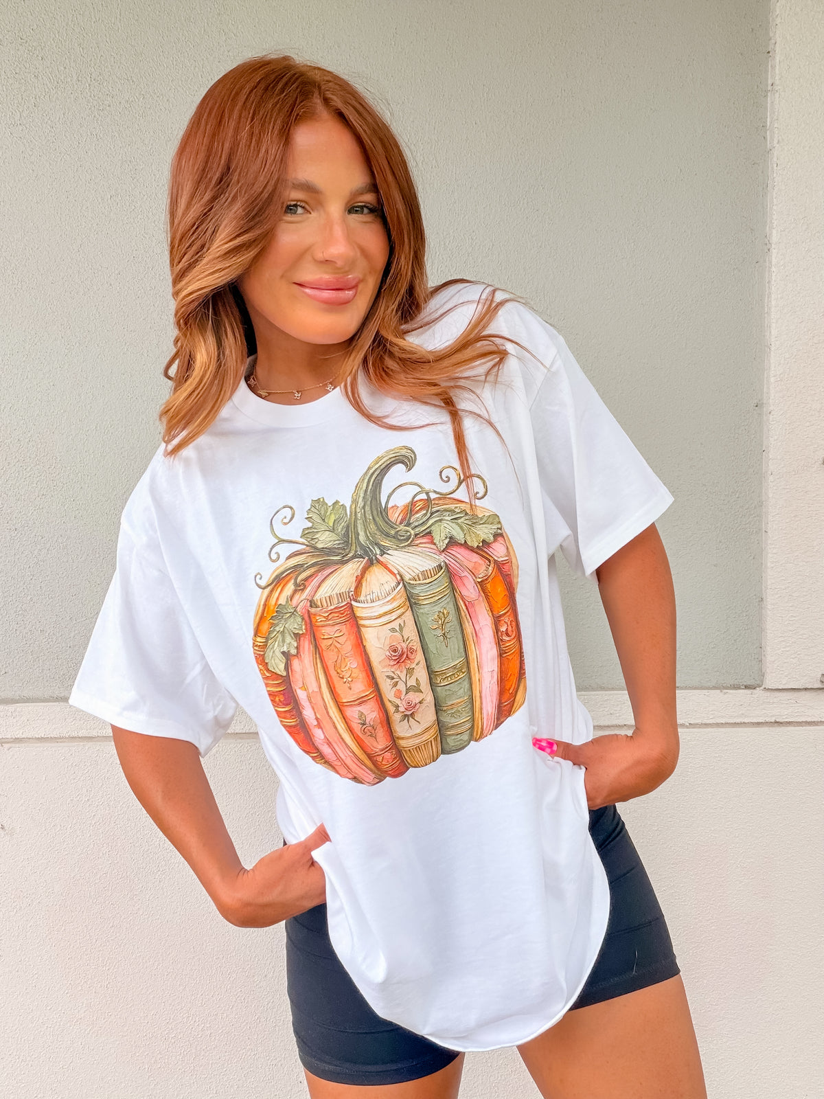 Book Pumpkin Graphic Top