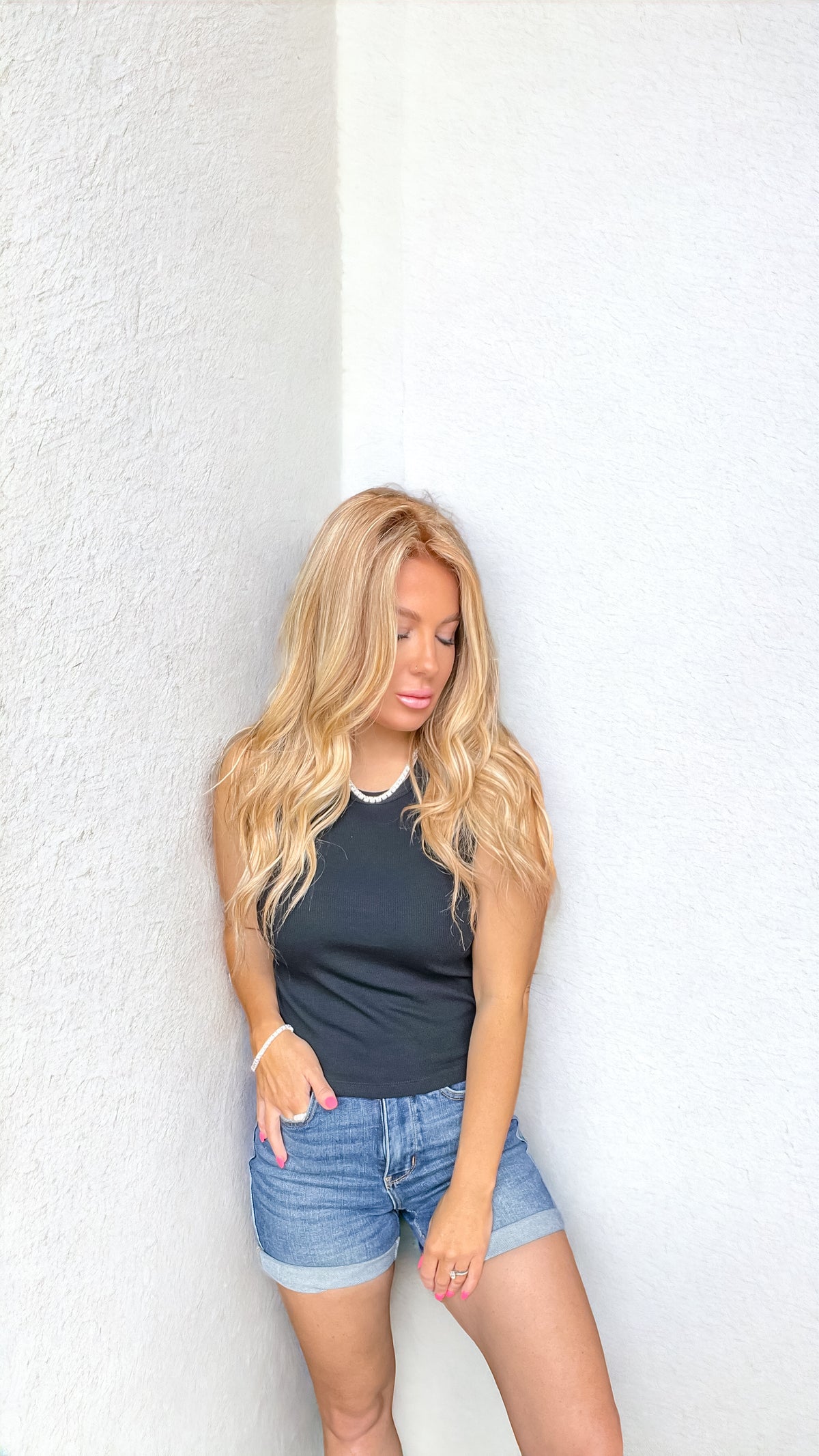 Sweetest Admirer Black Sleeveless Top