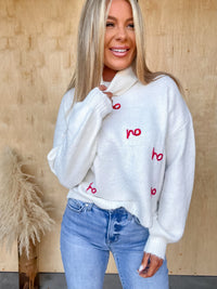 Ho Ho Ho Stitch Ivory Sweater