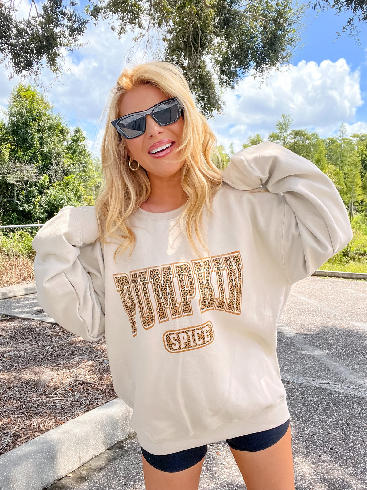 Leopard Pumpkin Spice Graphic Top