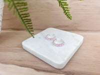 Natasha Marie Pink CZ Hoop Earrings