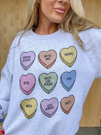 Anti Valentines Candy Hearts Graphic Top