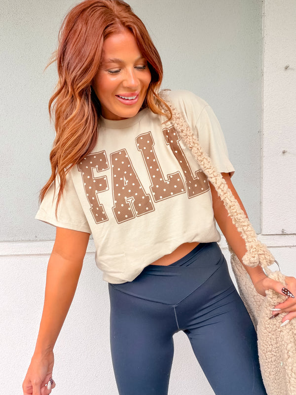Fall Polka Dot Graphic Top