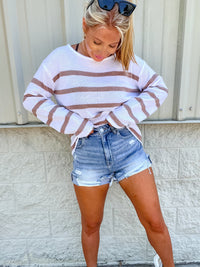 Dare To Dream Light Wash Distressed Shorts