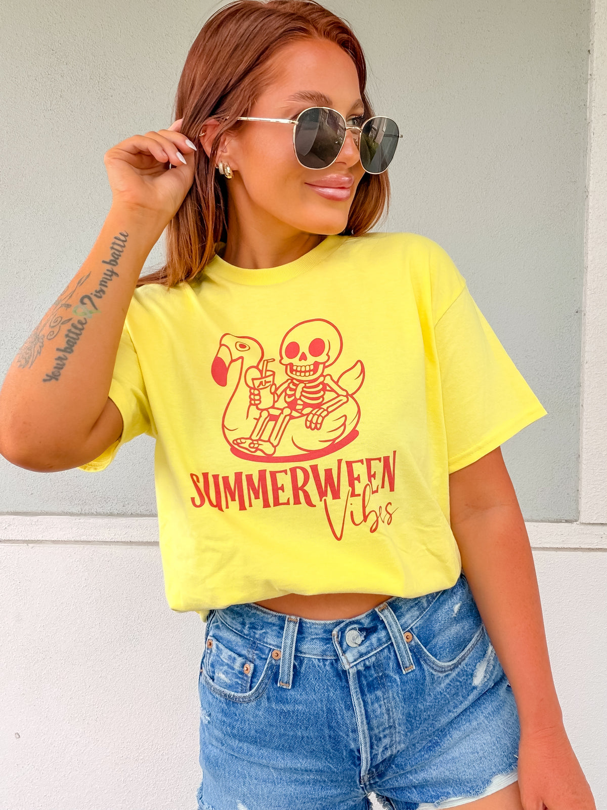 Pink Summerween Graphic Top
