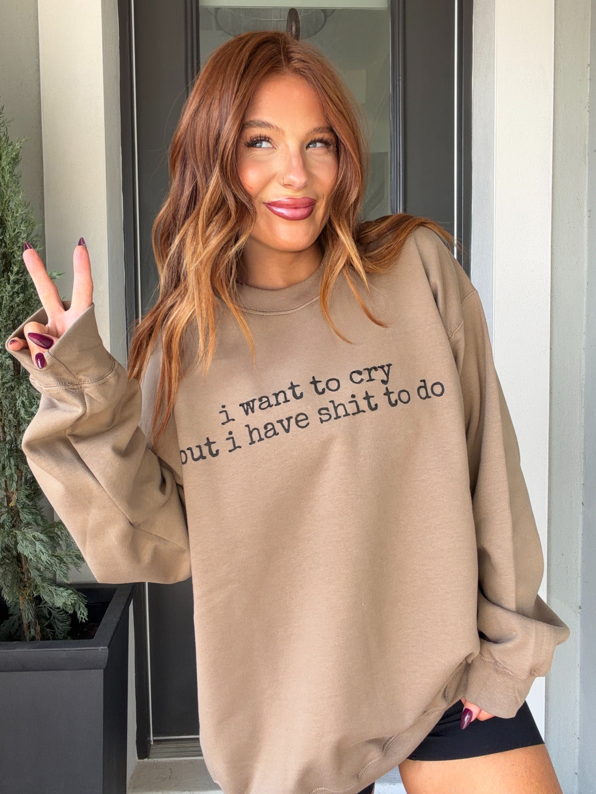 I Want To Cry Graphic Top