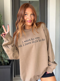 I Want To Cry Graphic Top