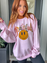 Grateful Smiley Graphic Top