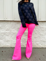 Have It All Hot Pink High Rise Flares
