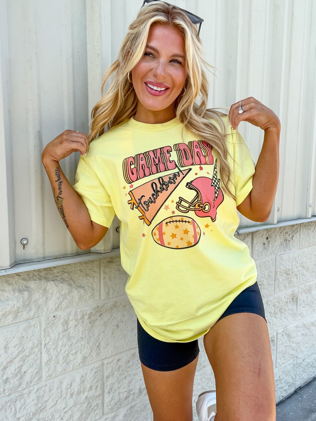 Pink Game Day Graphic Top