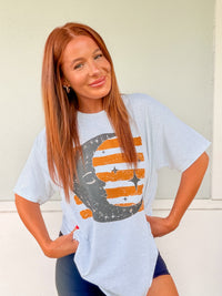 Stripe Moon Graphic Top