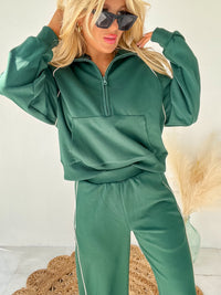 Different Attitude Green Half Zip Top