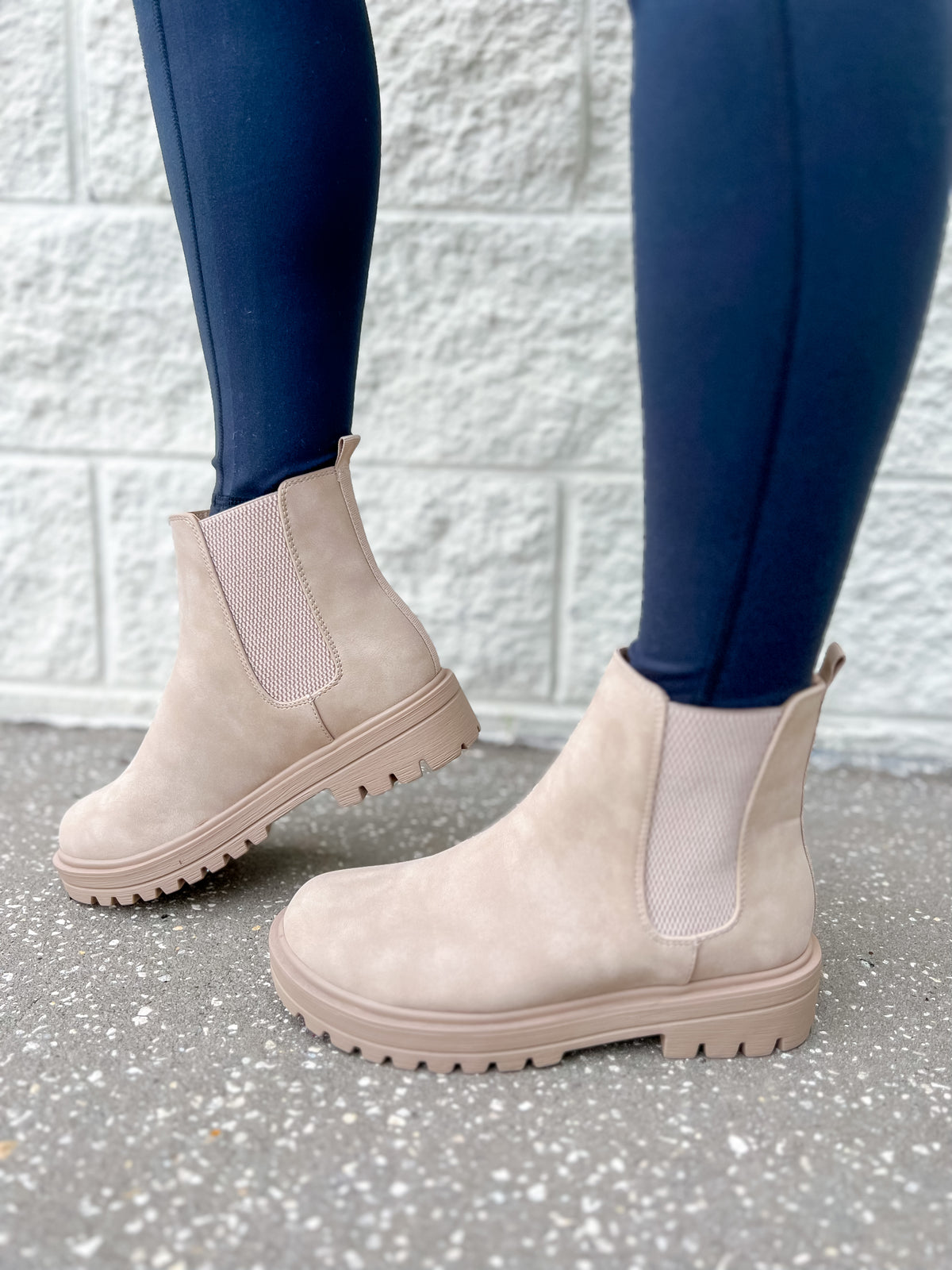 Beige Chelsea Bootie