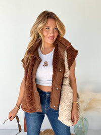 Right At Home Brown Sherpa Vest