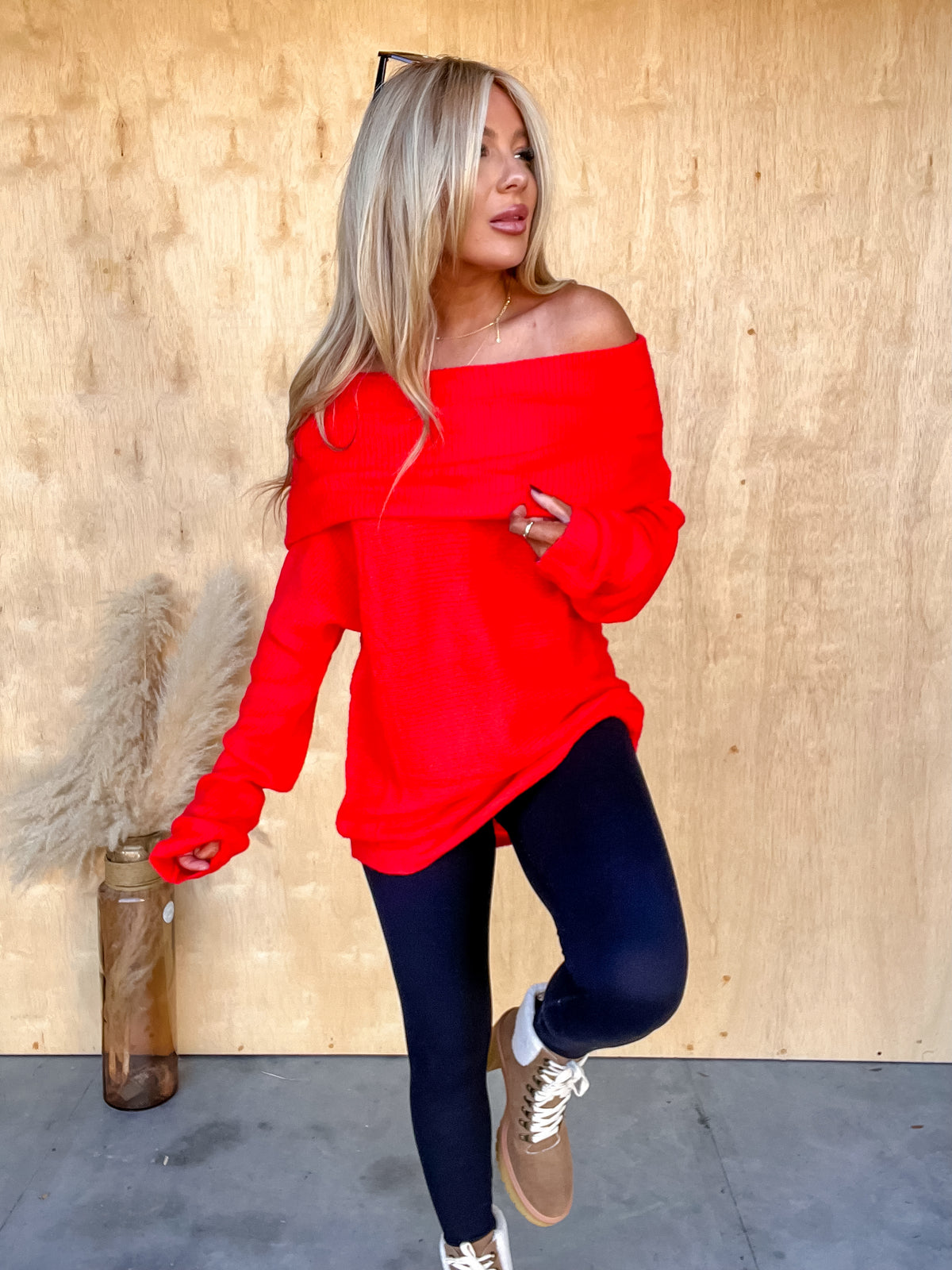 Nothing But Love Ruby Off Shoulder Tunic Top