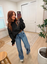 Flirty Beginnings Wide Leg Seam Detail Jean