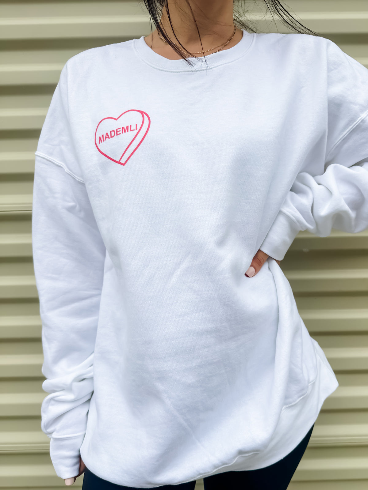 Custom Candy Heart Graphic Sweatshirt