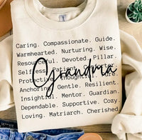 Words Grandma Graphic Pullover