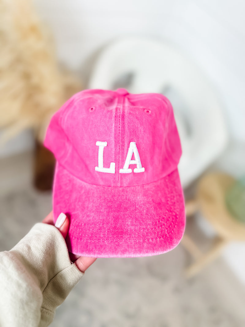 Embroidered Hot Pink Baseball Hat
