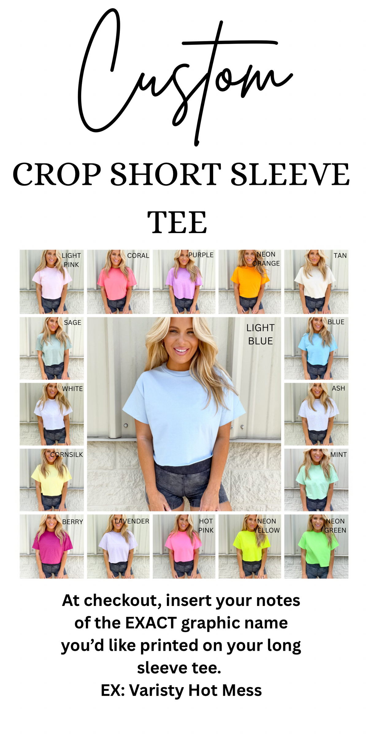 CROP *SHORT Sleeve Graphic Tee