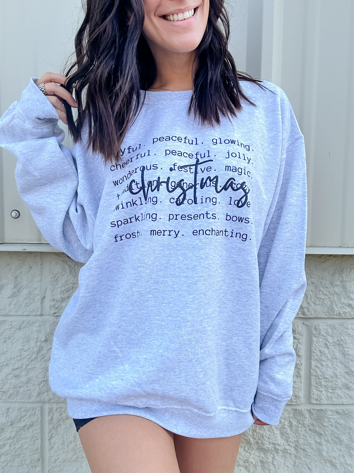 Christmas Words Graphic Pullover