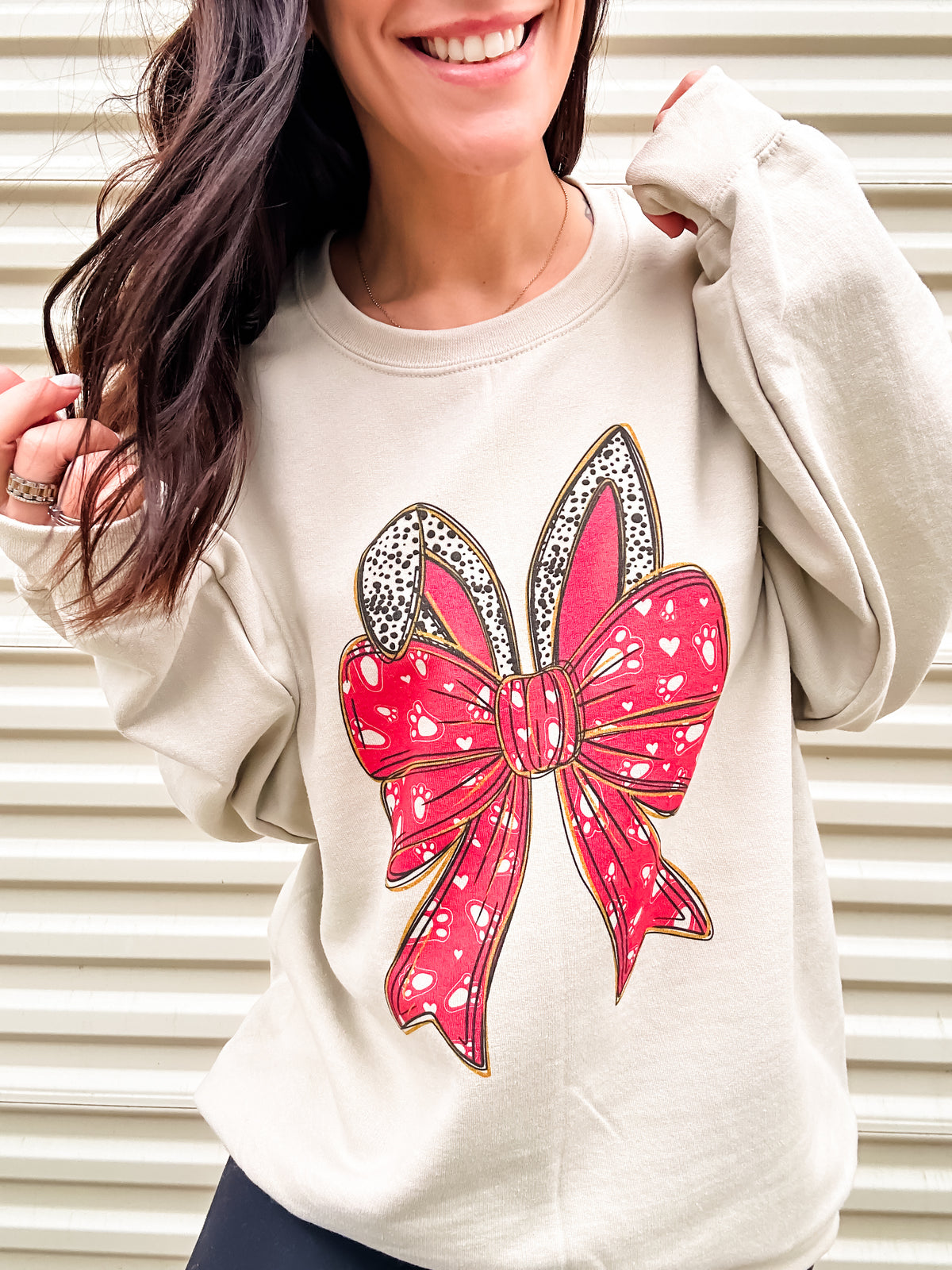 Bunny Bow Graphic Top
