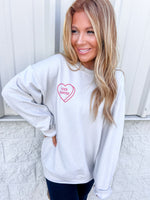 Custom Candy Heart Graphic Sweatshirt