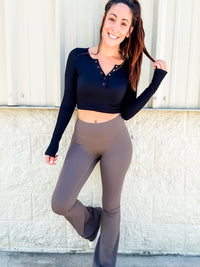 You Got This Mocha Flared Leggings