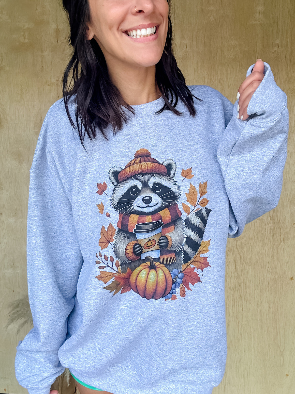 Autumn Raccoon Graphic Top