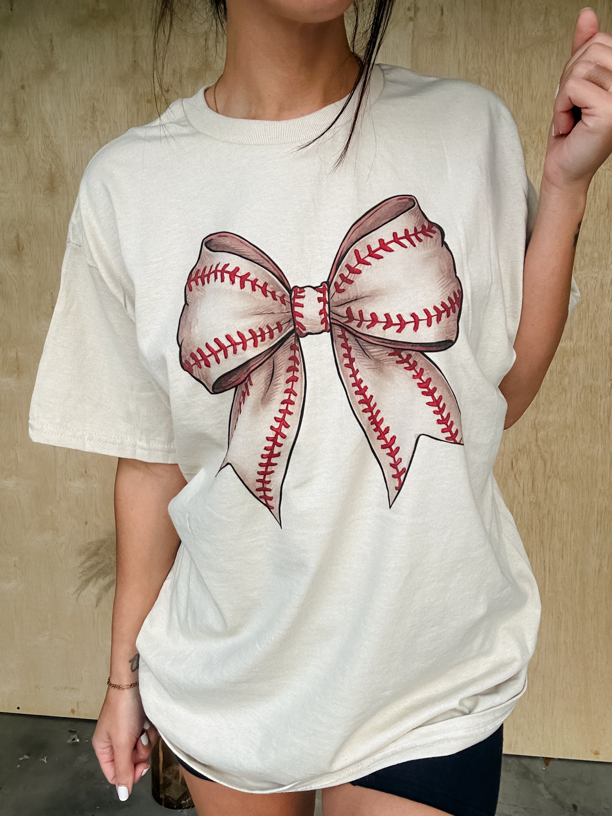 Baseball Bow Graphic Top