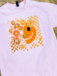 Retro Smiley Graphic Top