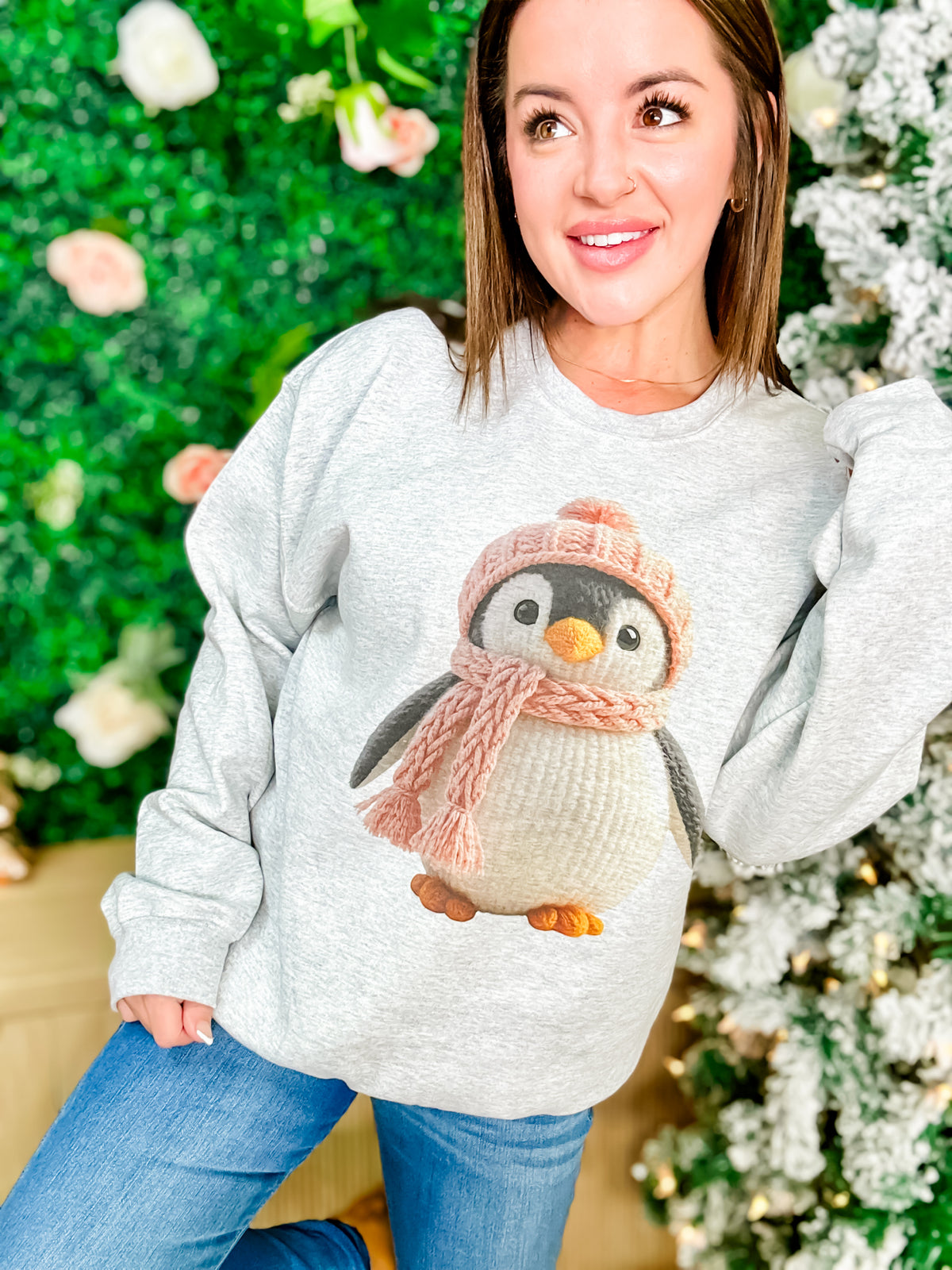 Penguin Yarn Graphic Top