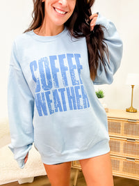 Distressed Coffee Weather Graphic Pullover C.O.C.