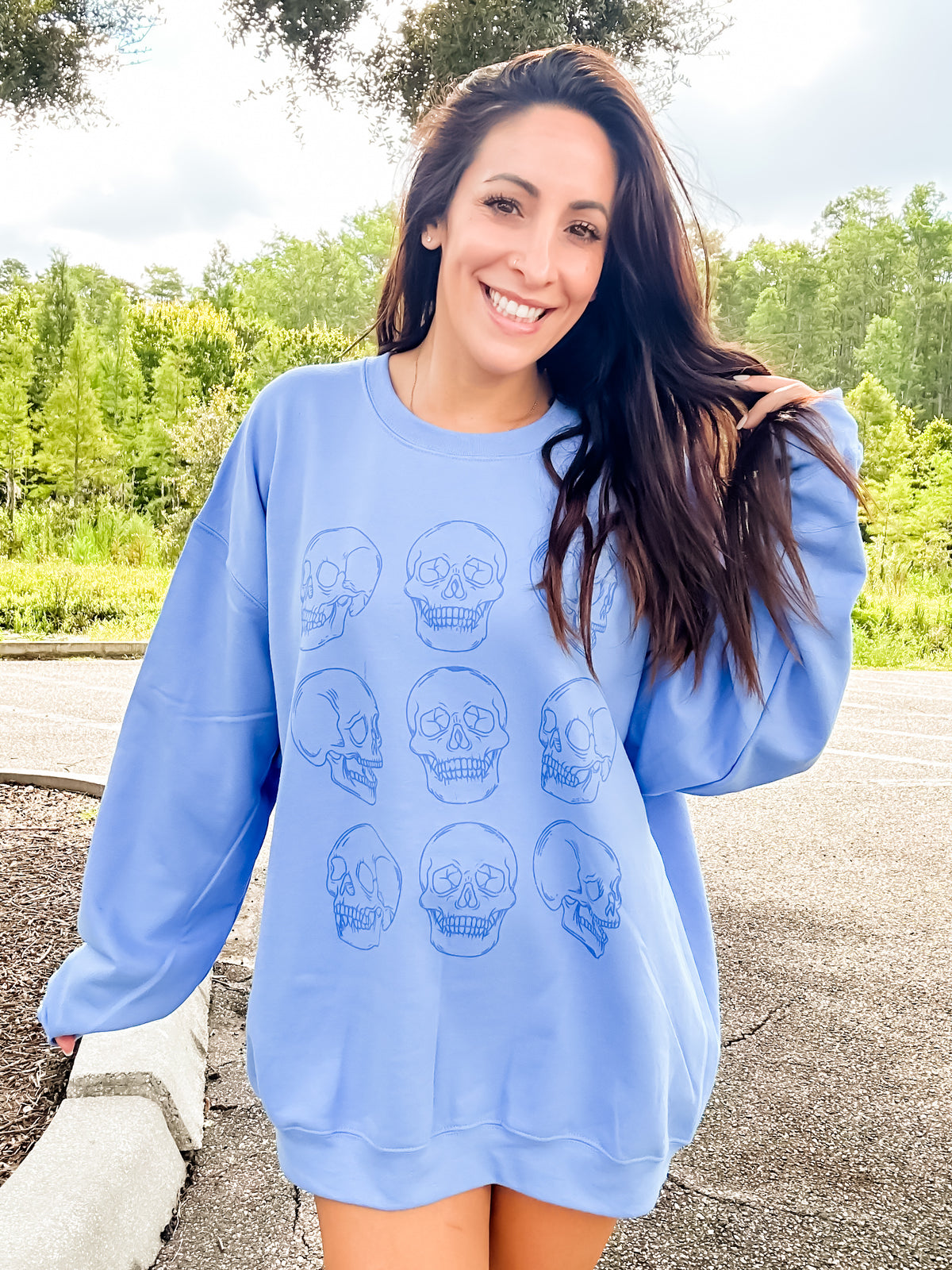Skull Heads Graphic Pullover C.O.C.