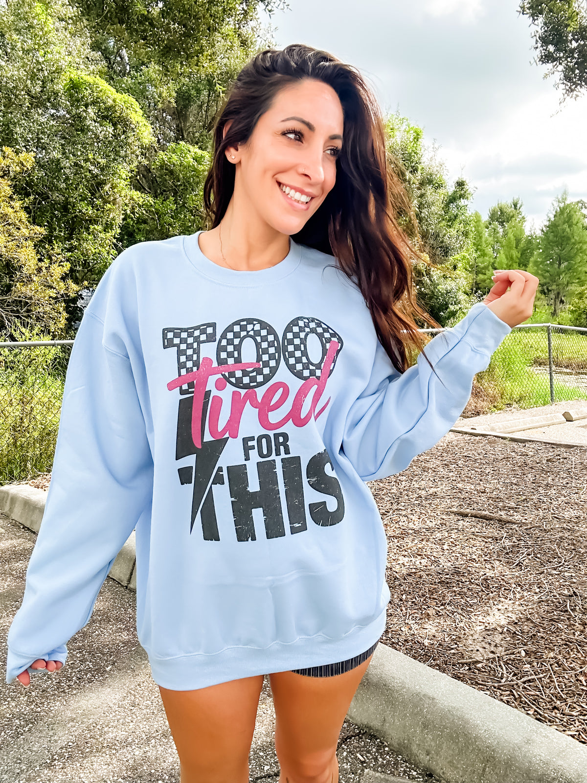 Trendy Too Tired Graphic Top