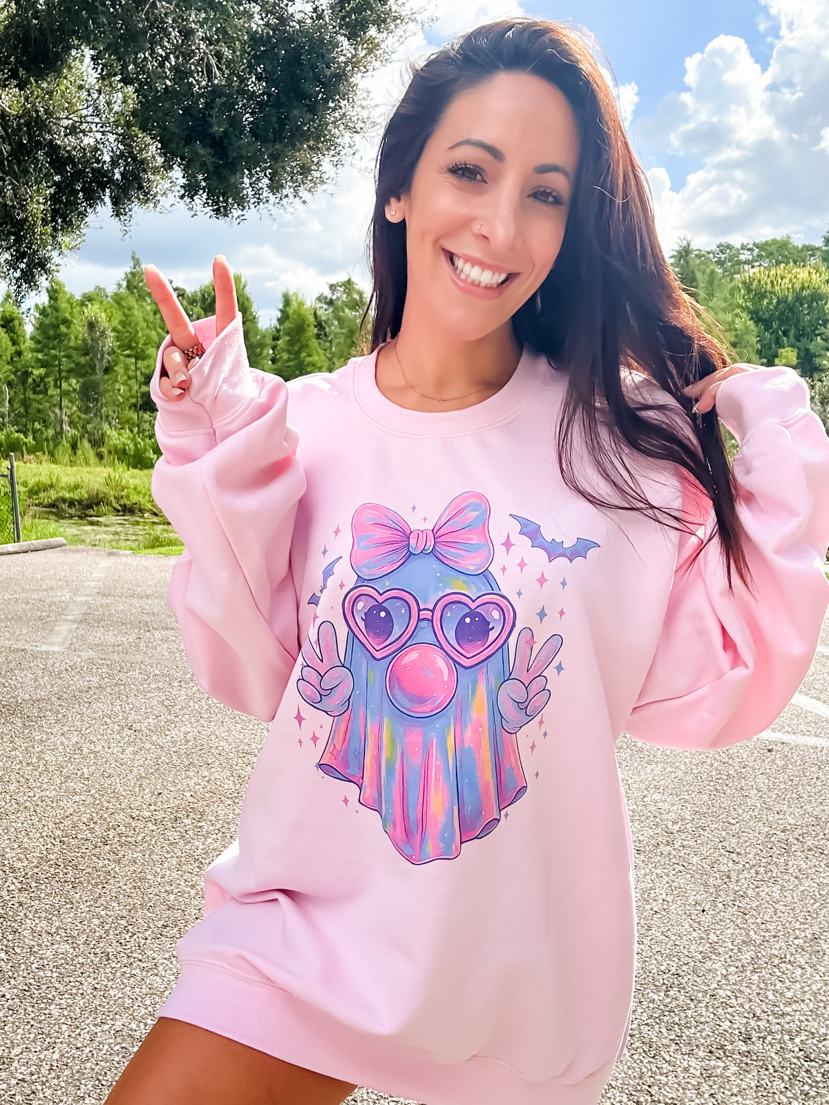 Ghost Bubblegum Graphic Top