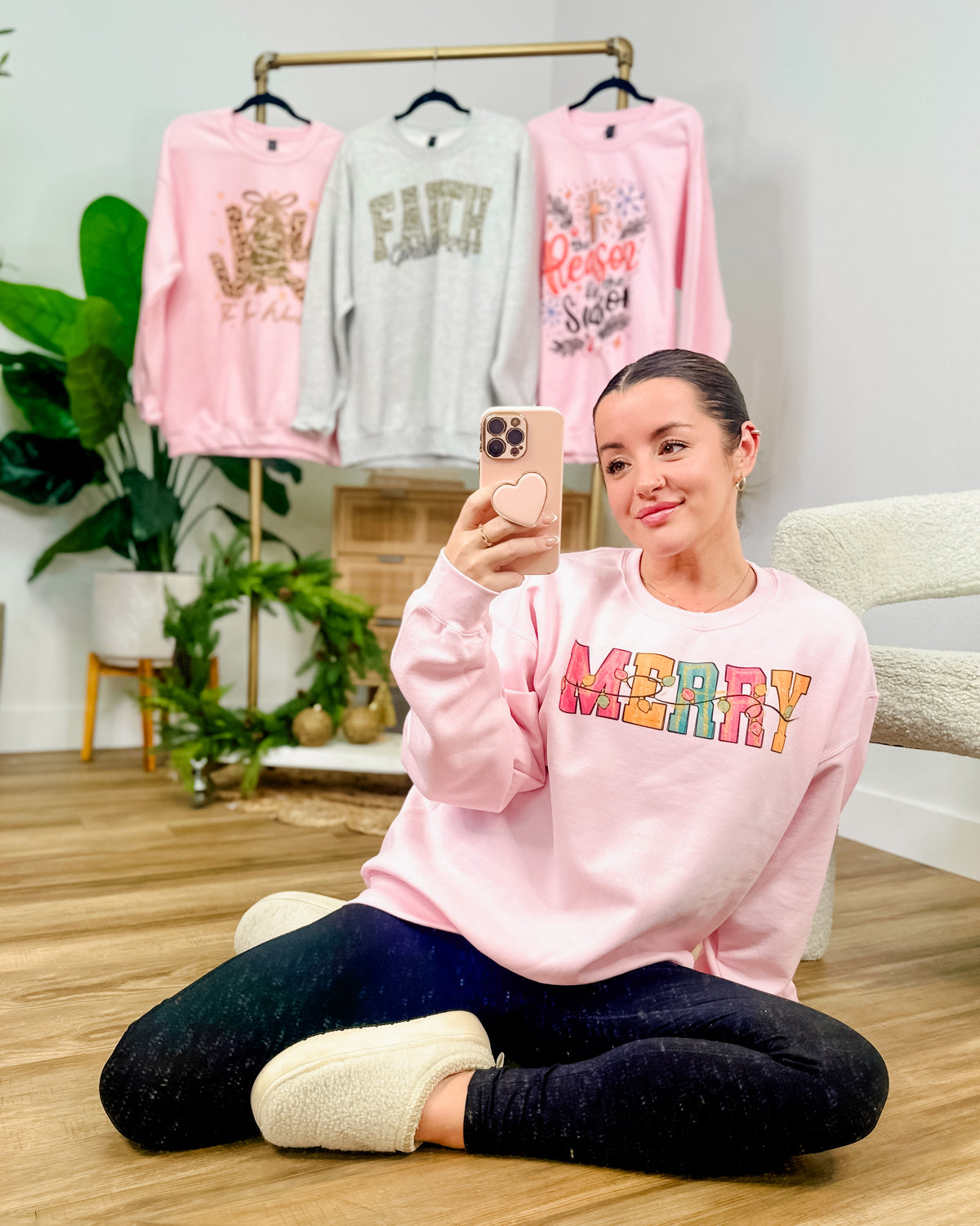 Lights Merry Graphic Top