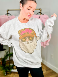 Leopard Trucker Santa Graphic Top