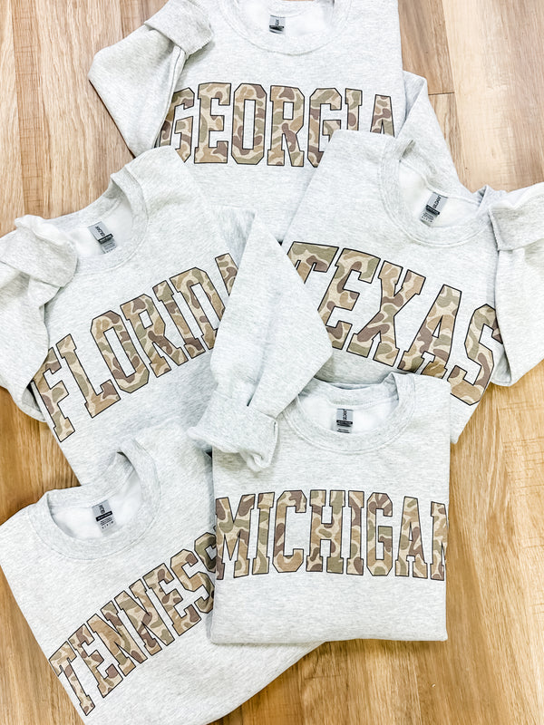 Choose Your State Camo Graphic Top
